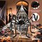 Halloween Decorations Outdoor Spider Webs: 1Pcs Giant Spiders - 200'' Triangular Web with Hook - Stretch Web and Ground Stakes for Large Halloween Decor and Haunted House Decoration